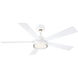 TorchAire 52 52 inch Matte White Ceiling Fan