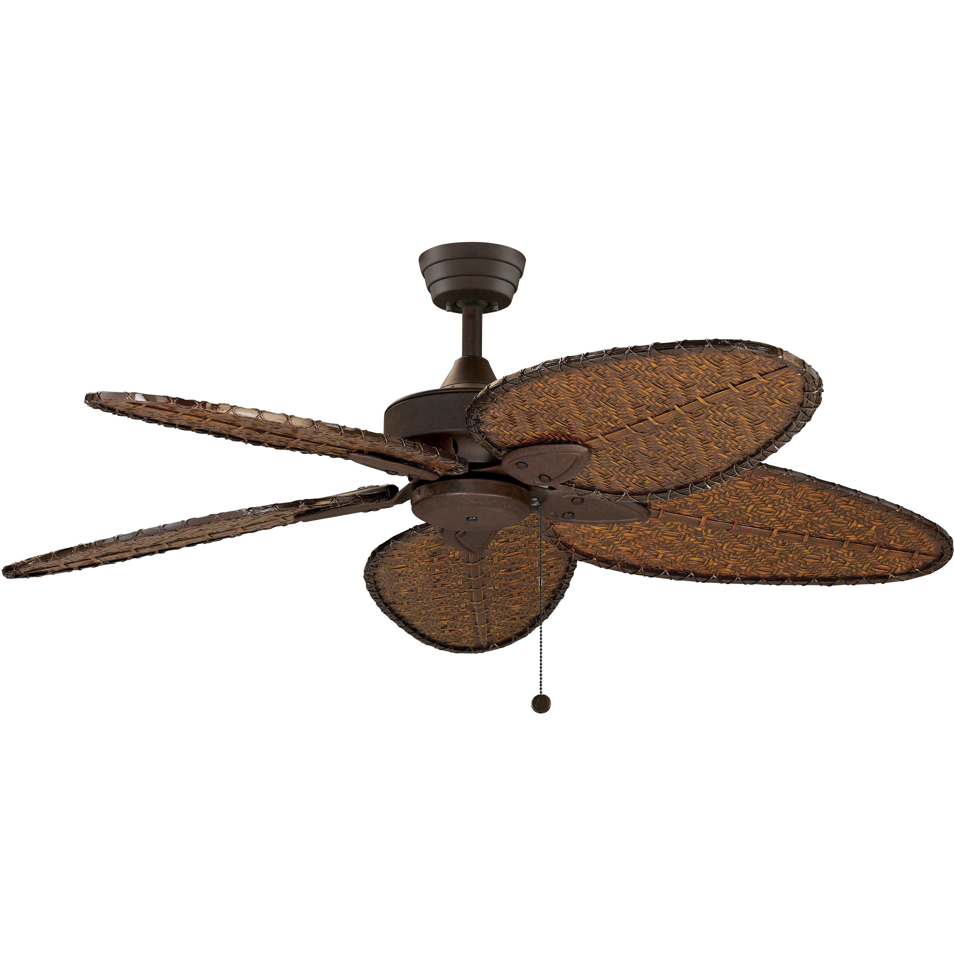 Windpointe 52 inch Rust with Narrow Oval Antique Bamboo Blades Fan-Uni