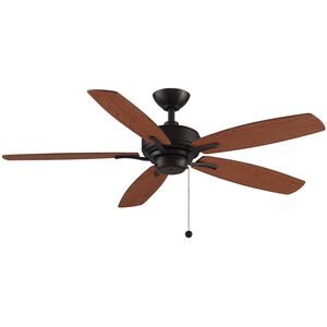 Aire Deluxe 52 inch Dark Bronze with Cherry/Dark Walnut Blades Indoor/Outdoor Ceiling Fan