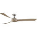 Wrap Custom 8.88 inch Brushed Nickel Fan-Multi