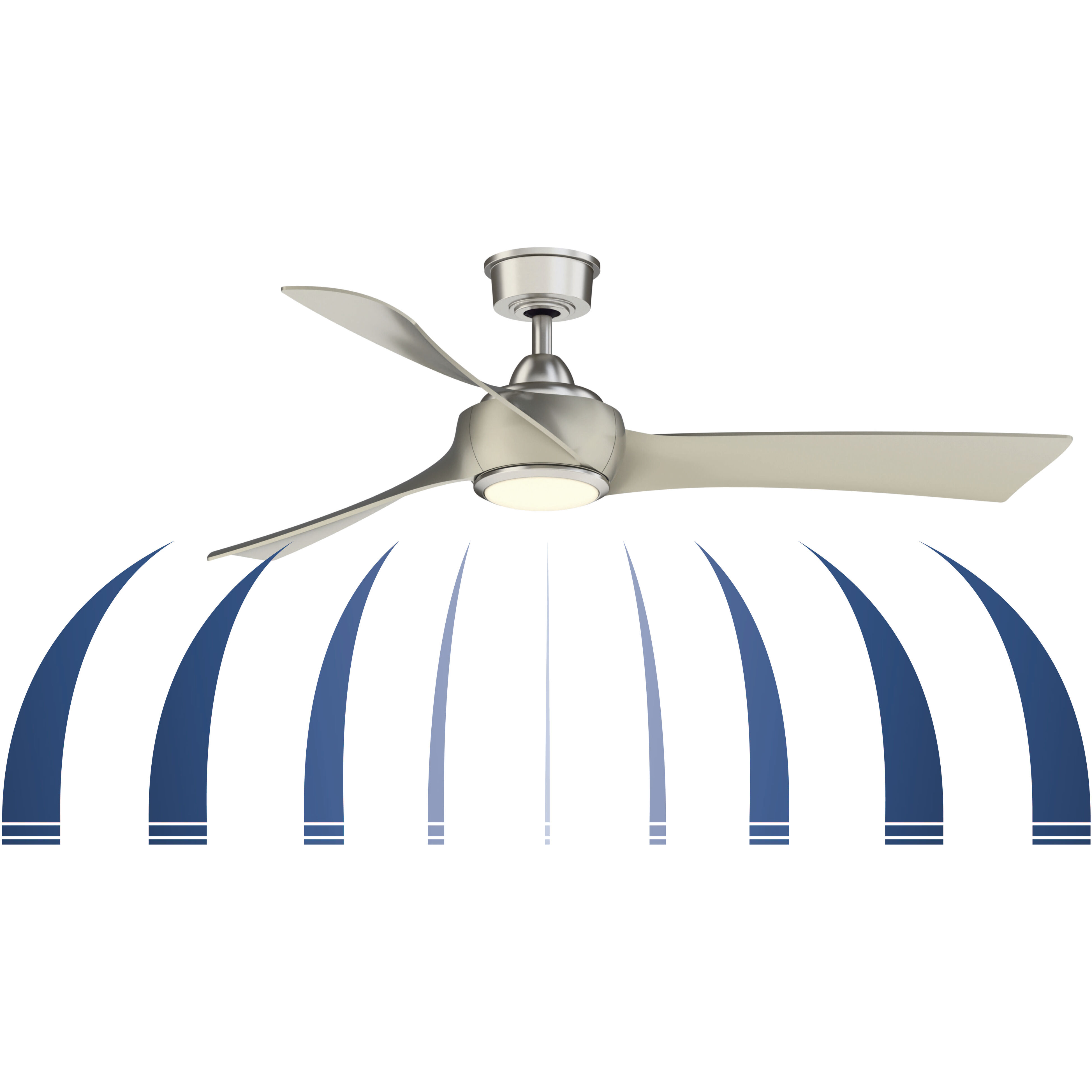 Wrap Custom 8.88 inch Brushed Nickel Fan Motor Only