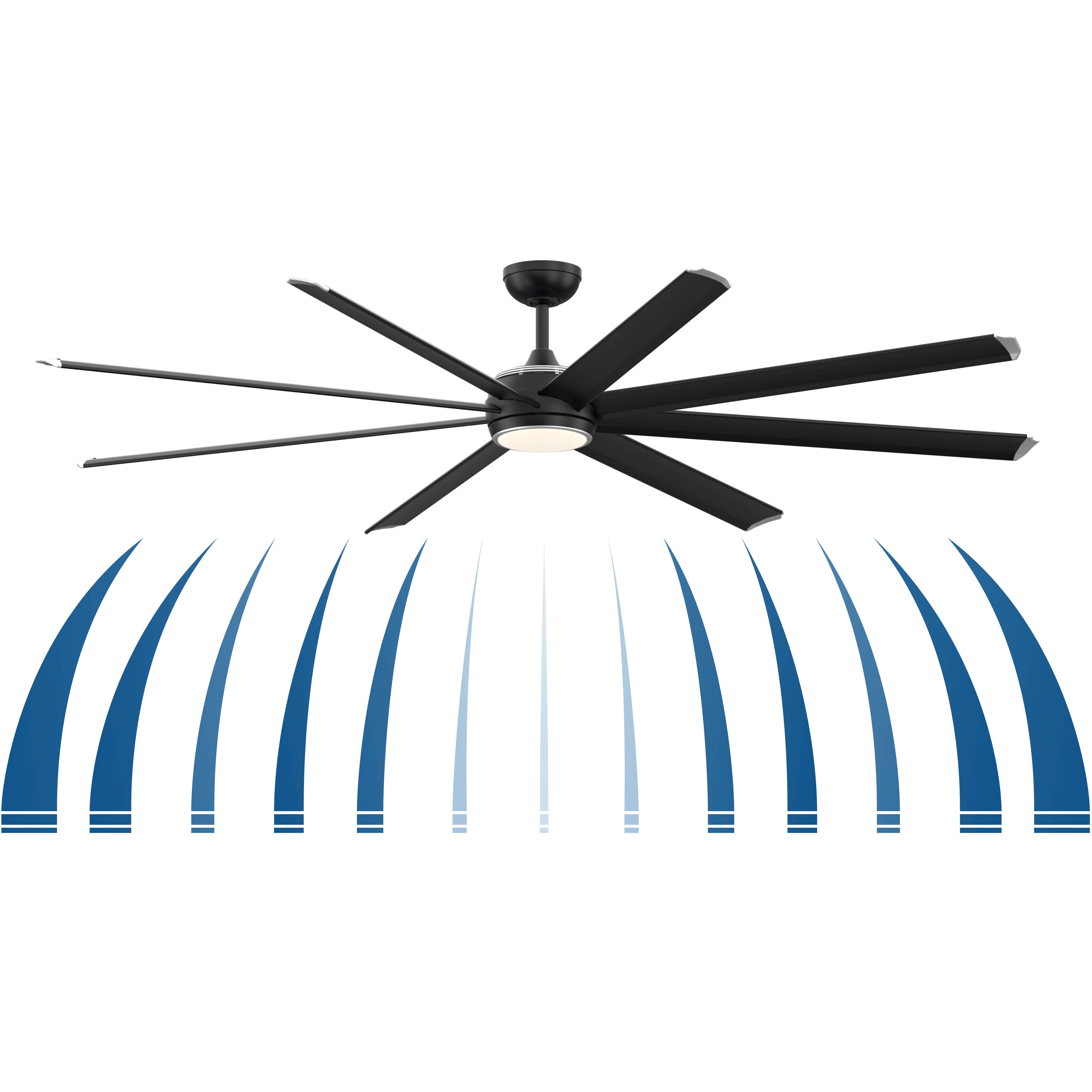 Stellar Custom 9.21 inch Black Fan Motor Only, Blades Sold Separately