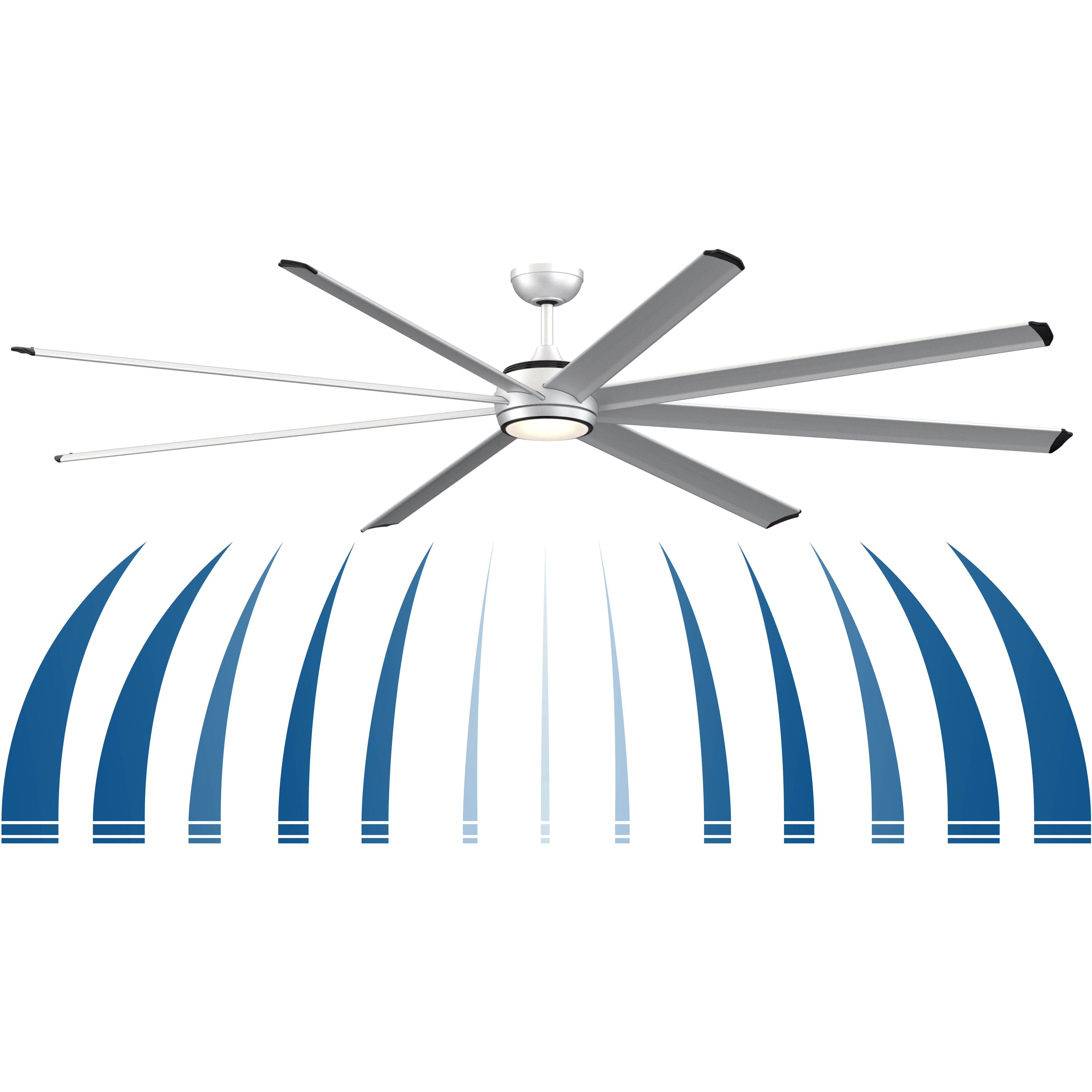 Stellar 96 9.21 inch Silver Fan Motor Only, Blades Sold Separately
