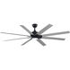 Levon Custom 1 Light Black Fan Light