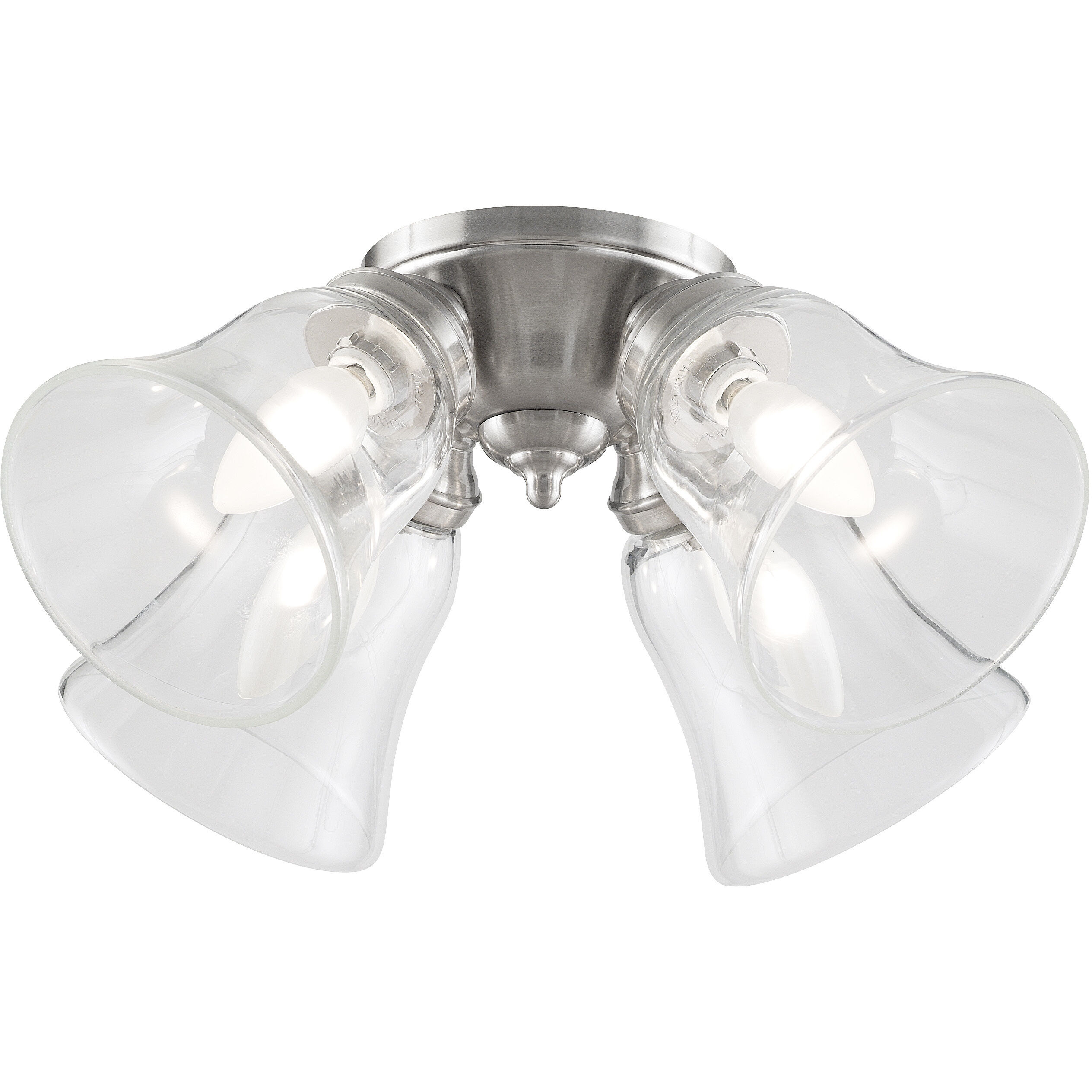 myFanimation 4 Light Incandescent Brushed Nickel Fan Light Kit