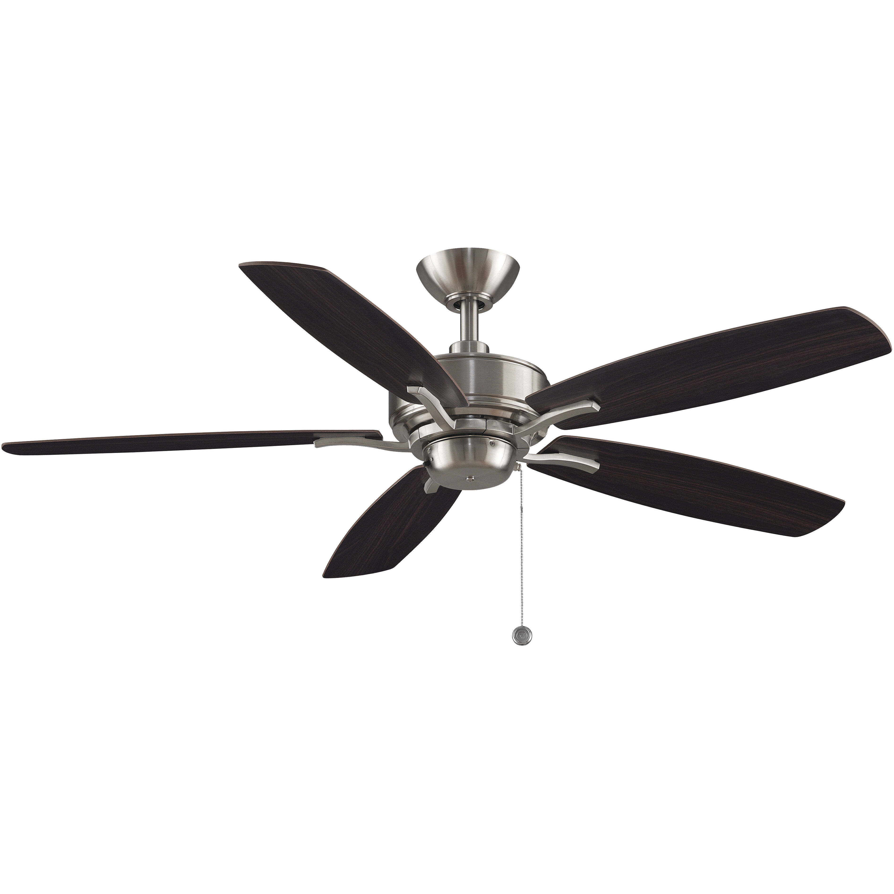 Aire Deluxe 52 inch Brushed Nickel with Cherry/Dark Walnut Blades Fan-Uni
