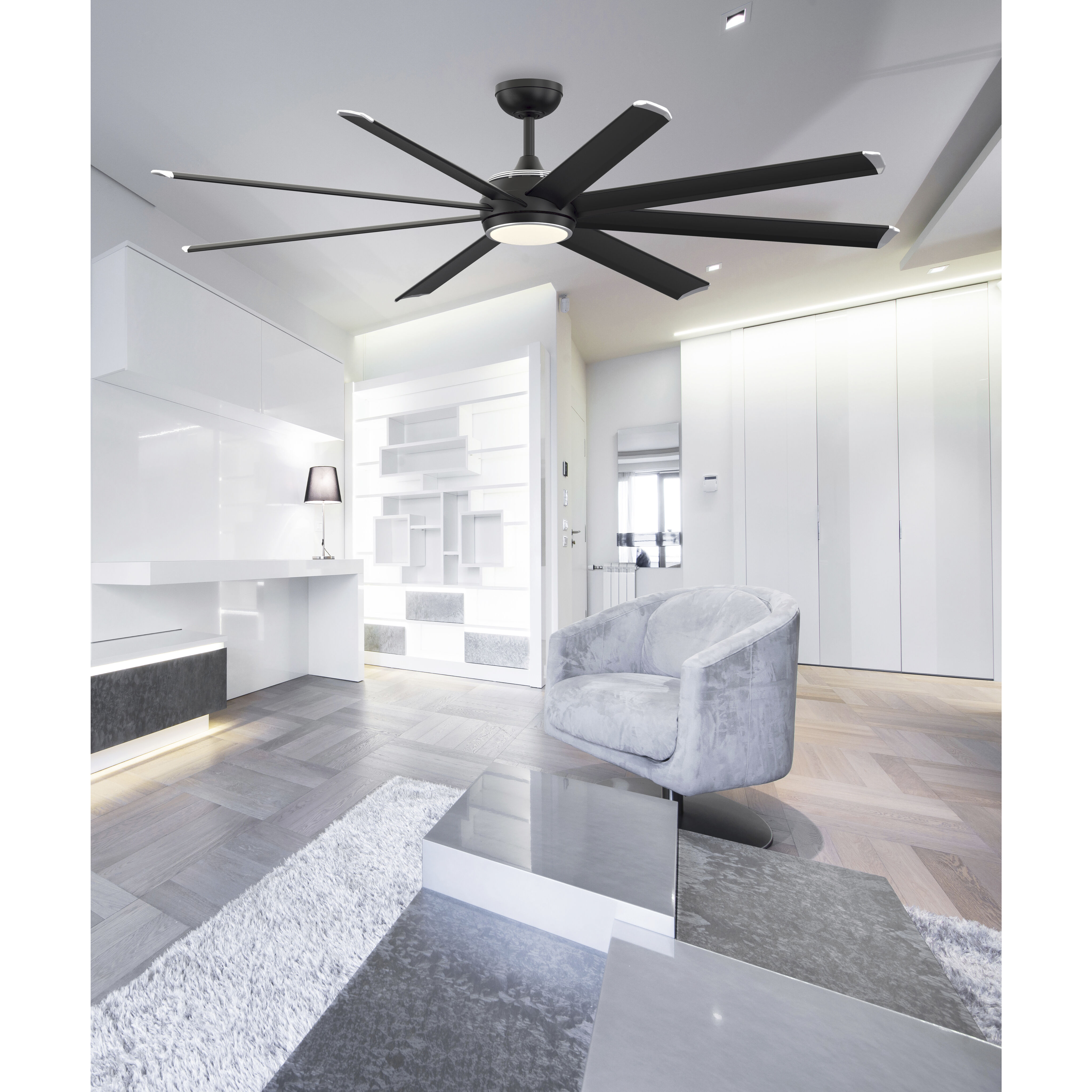 Stellar Custom 9.21 inch Black Fan Motor Only, Blades Sold Separately