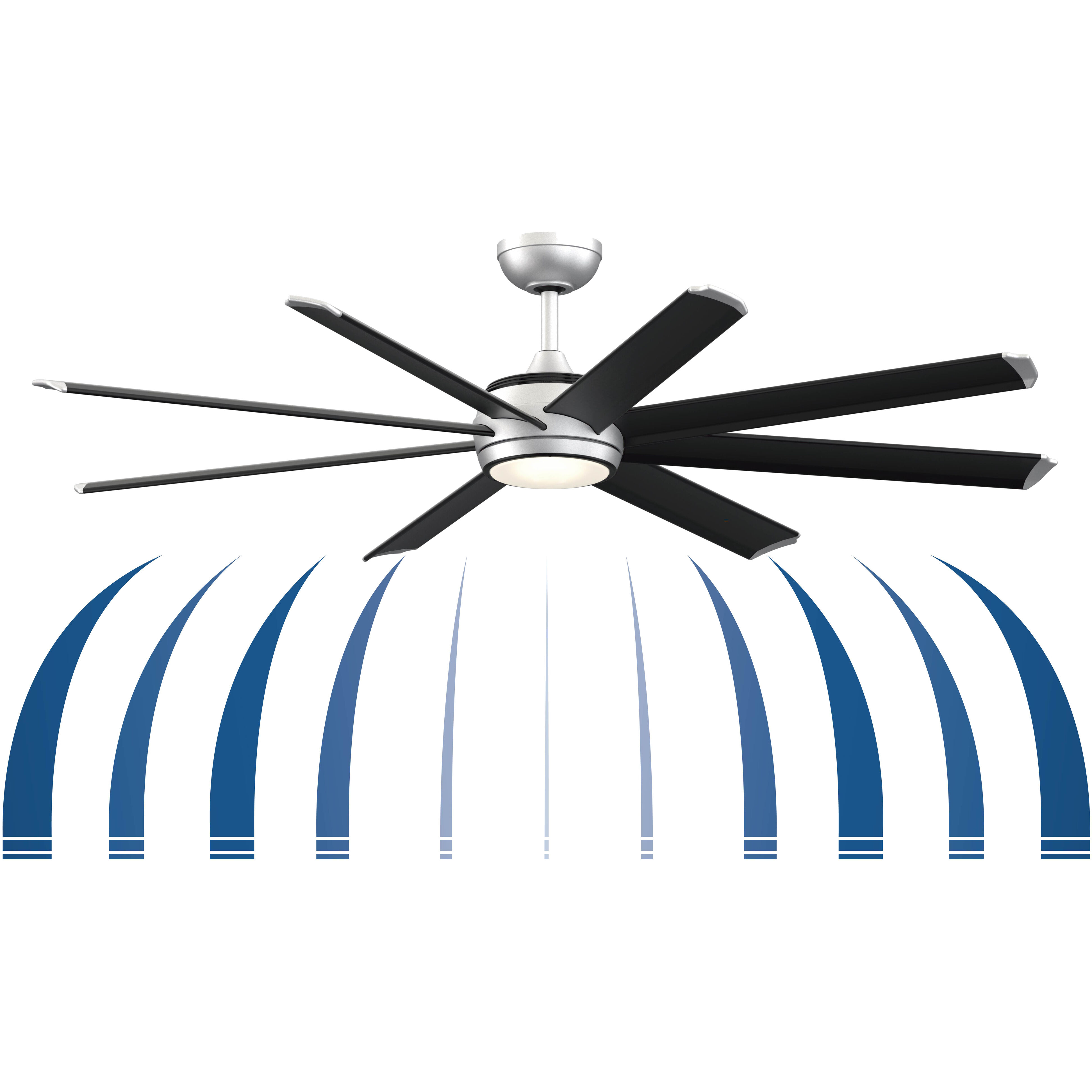 Stellar Custom 9.21 inch Silver Fan Motor Only, Blades Sold Separately