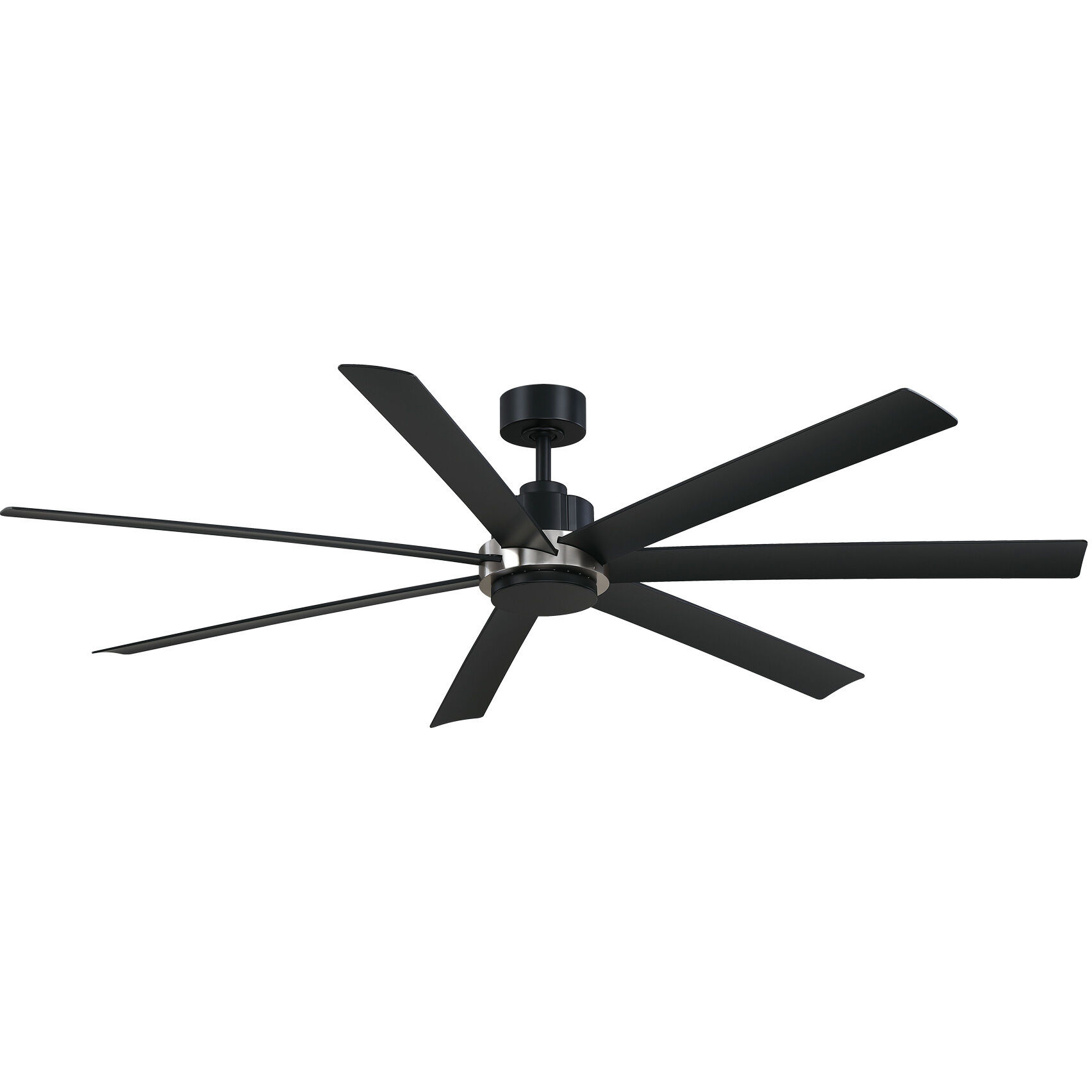 Pendry 72 inch Black Fan-Uni in Black and Brushed Nickel