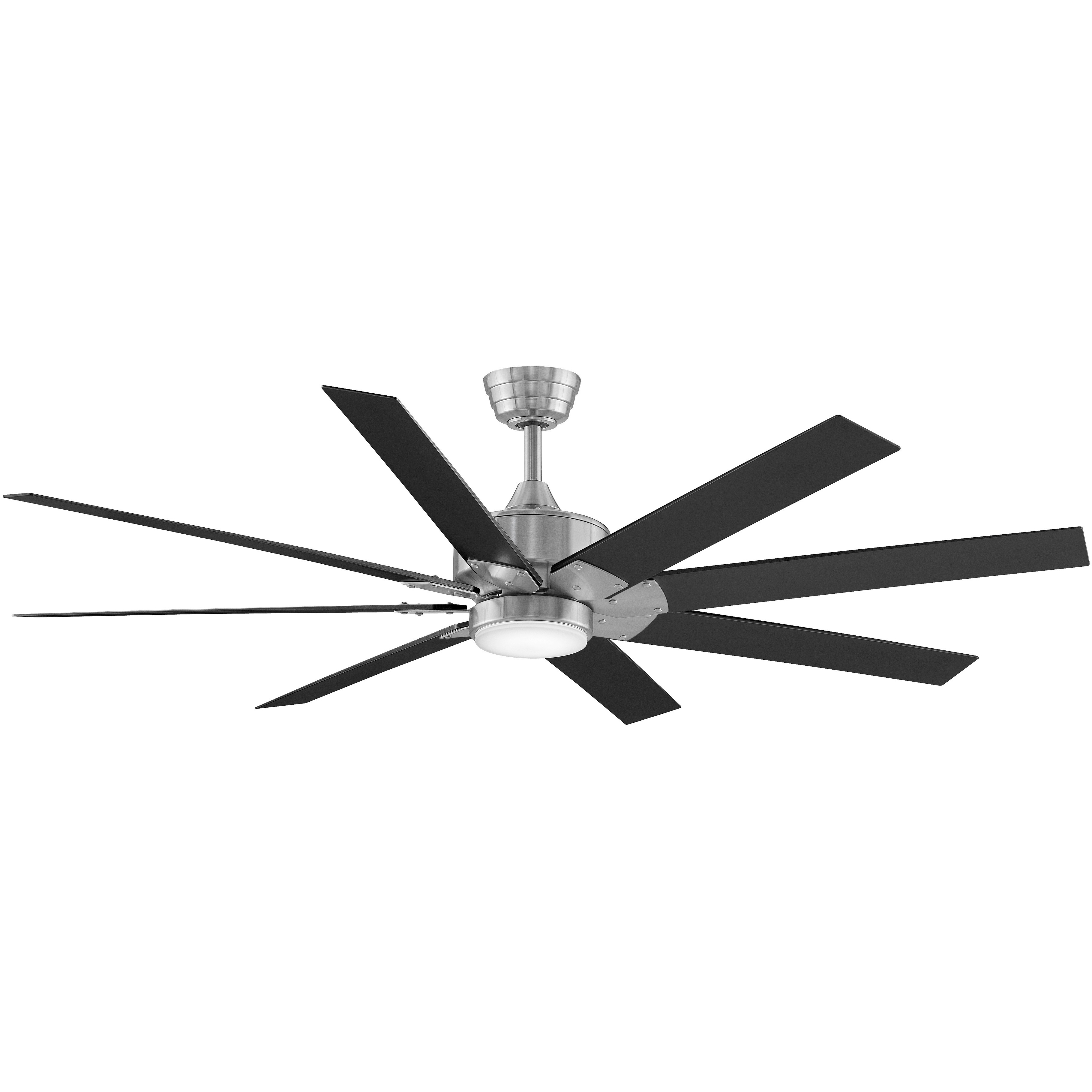Levon Custom 1 Light Brushed Nickel Fan Light