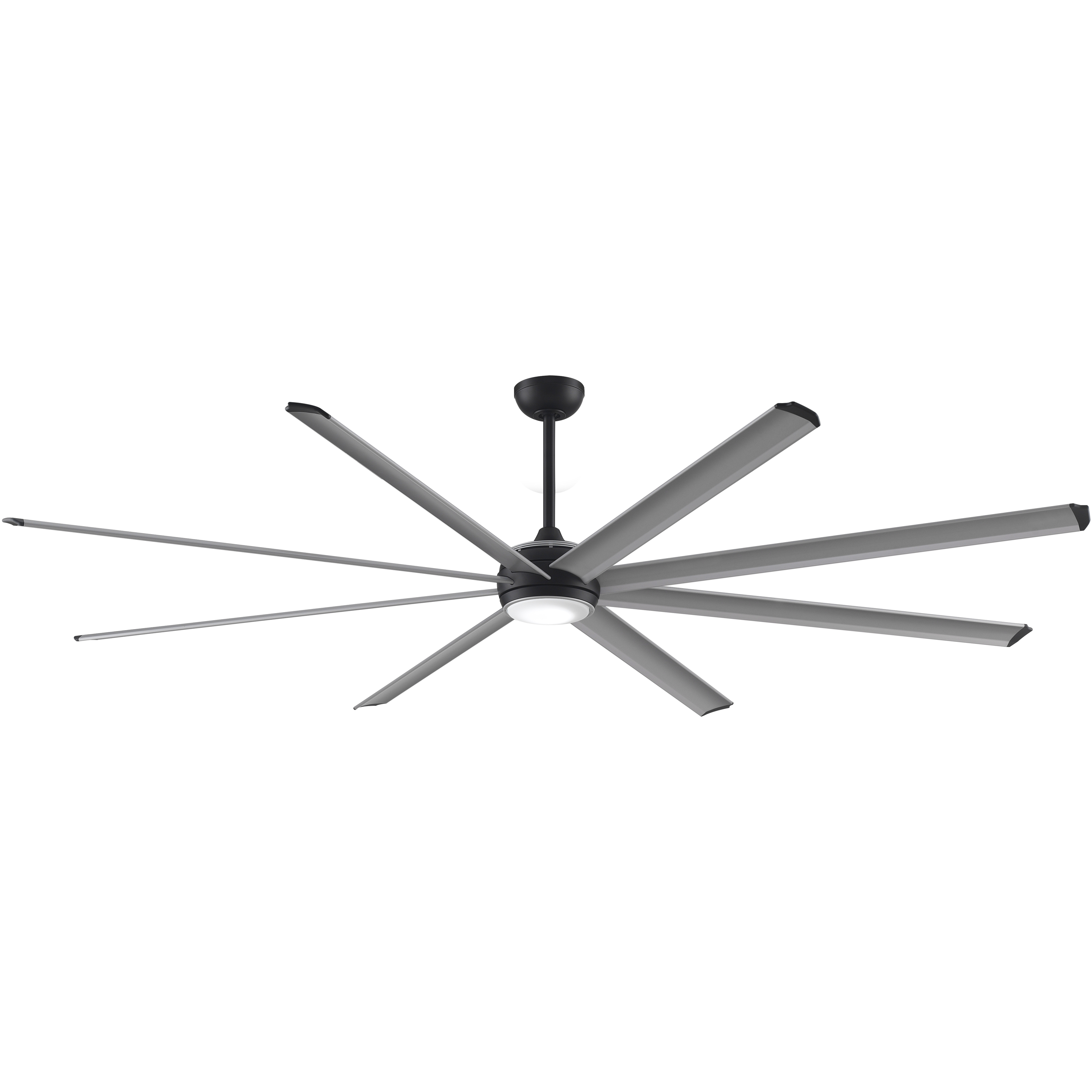 Stellar 96 Silver with Black Tip 45.13 inch each Fan Blade in Silver with Black Accents, 8