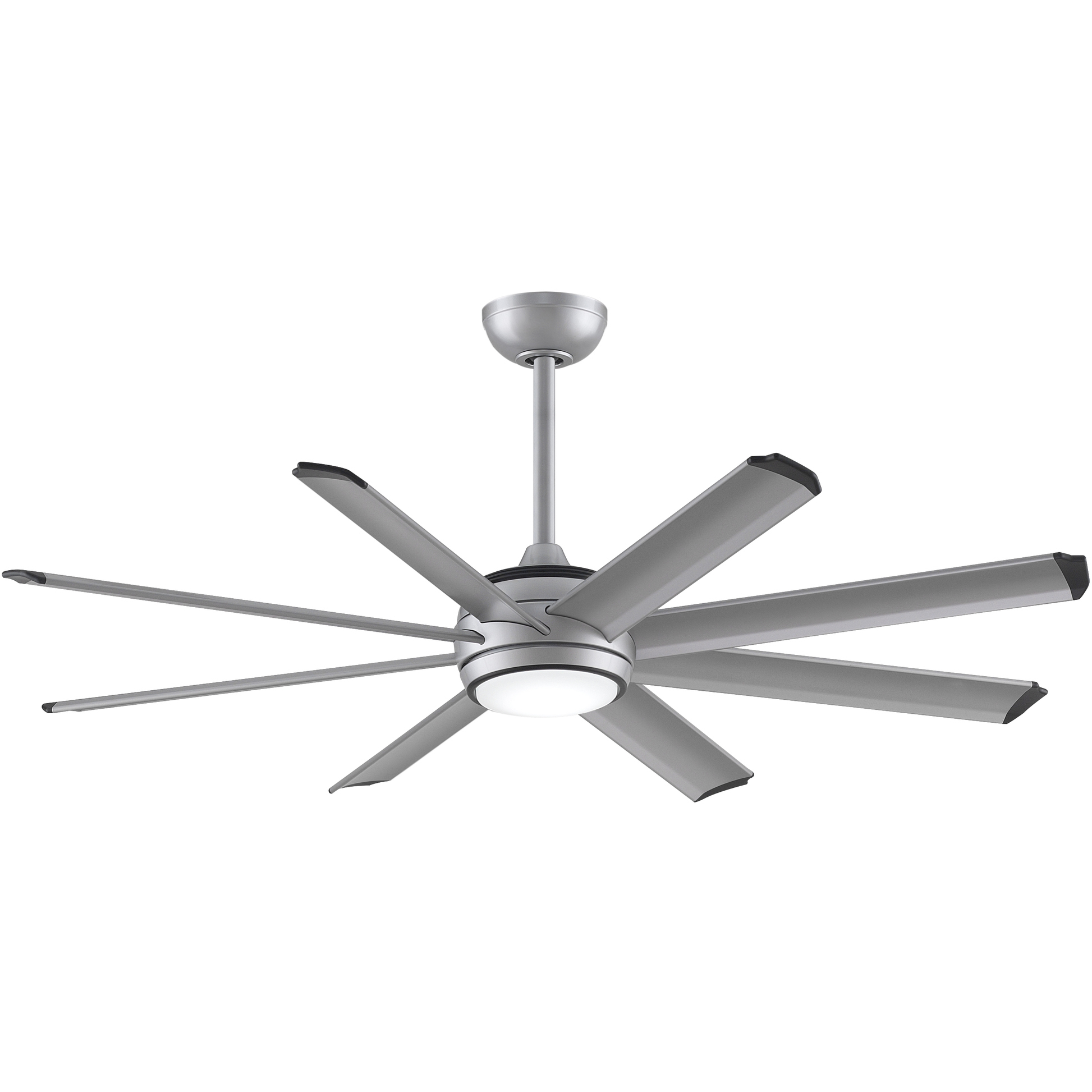 Stellar Custom Silver with Black Tip 25.13 inch each Fan Blade in 56, Silver with Black Accents
